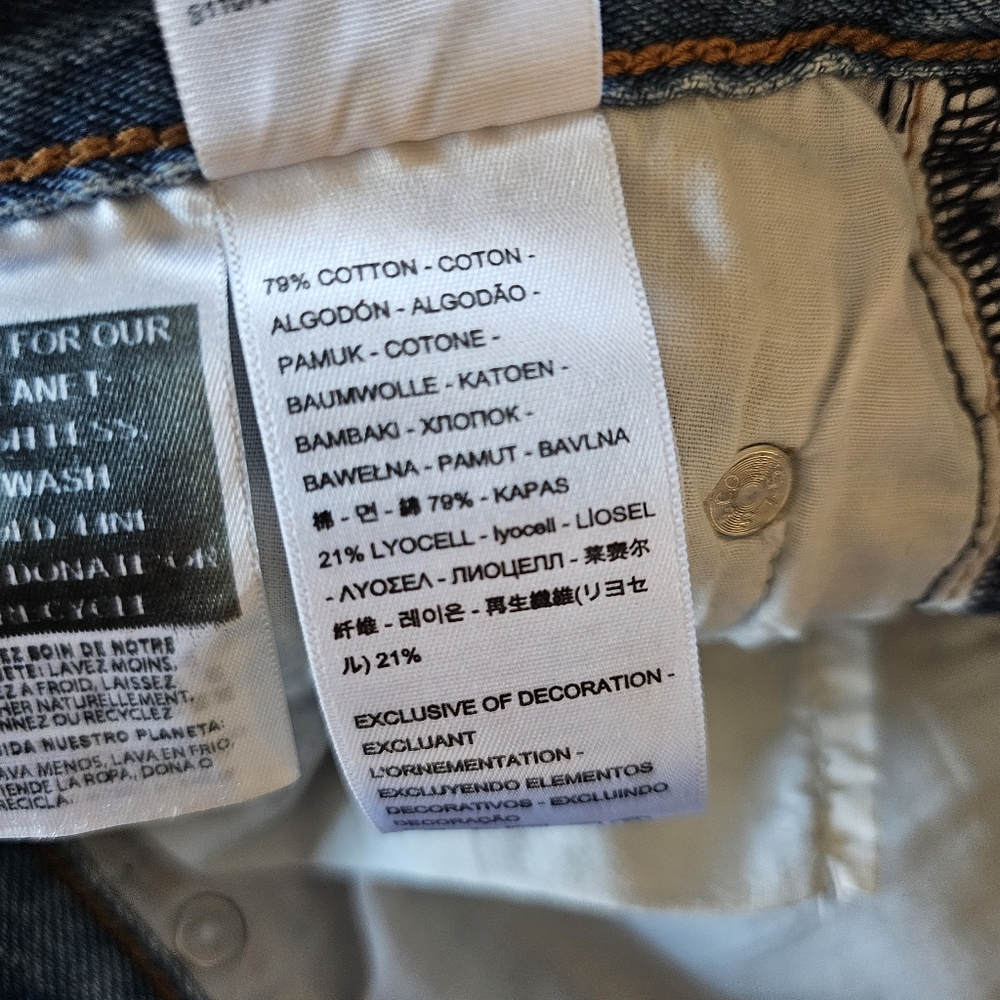 Levi's Buttonfly Ribcage Straight Ankle High Waisted Denim Size 25 - Picture 5 of 10